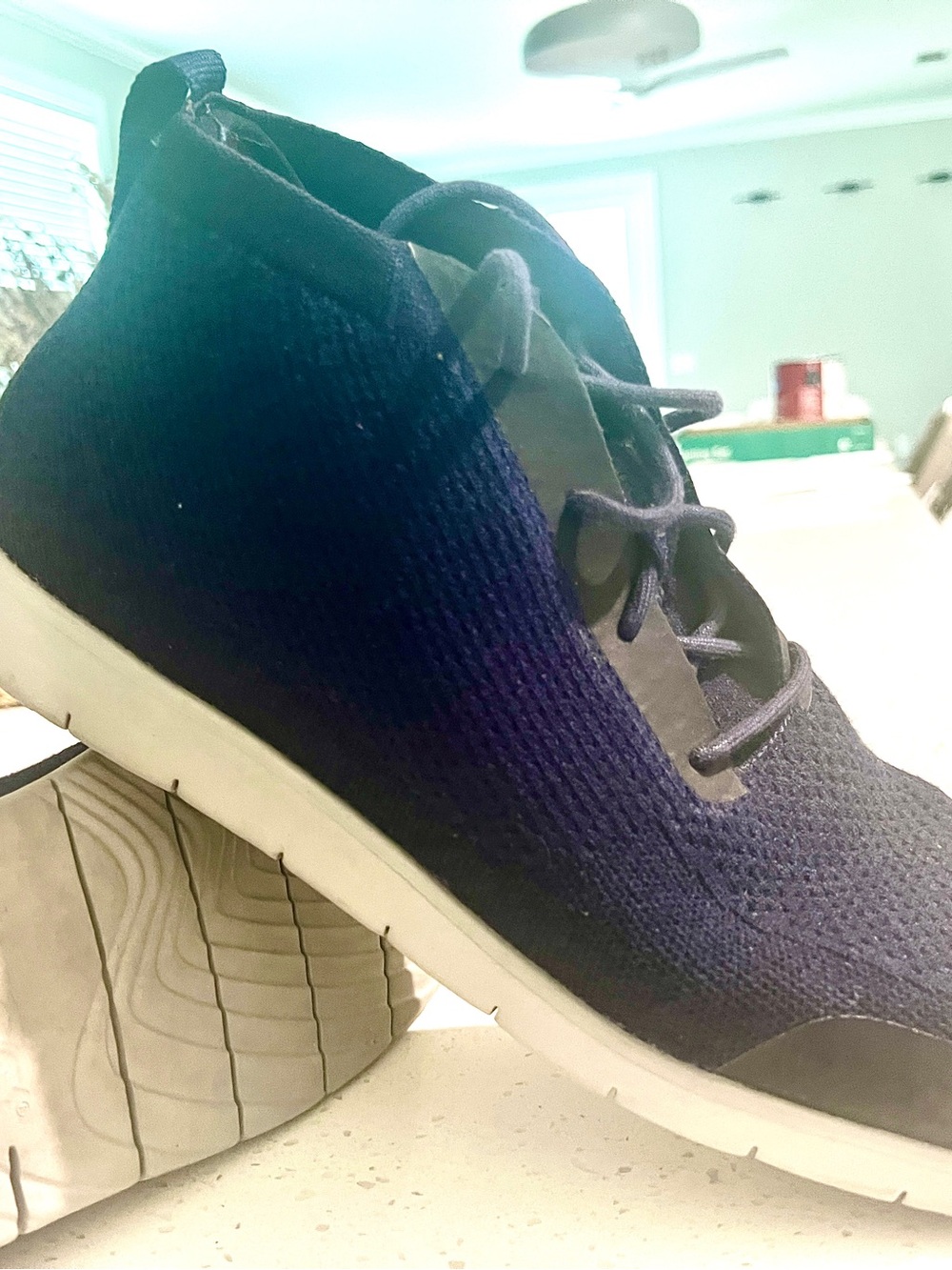 Men's Ugg Navy Knit Lace-Up Casual Chukkas - Picture 1 of 3